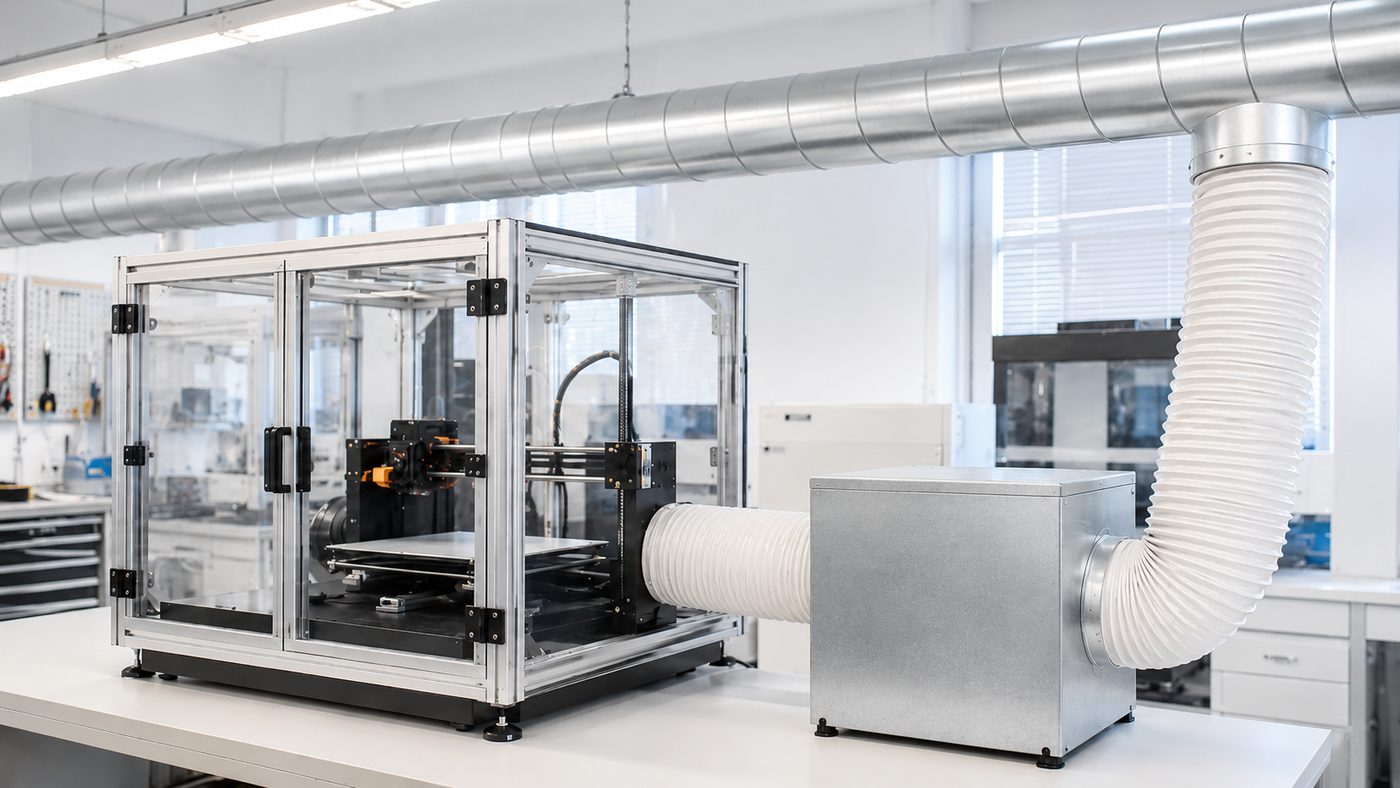 3D-Drucker Abluft filtern: saubere Raumluft im Betrieb.